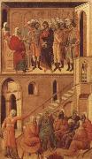 Peter-s First Denial of Christ Before the High Priest Annas Duccio di Buoninsegna